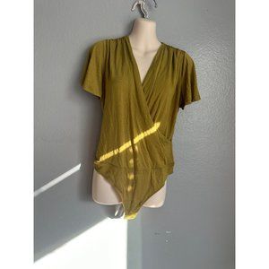 Banana Republic Thread Soft Crossover Body suit size M army green
